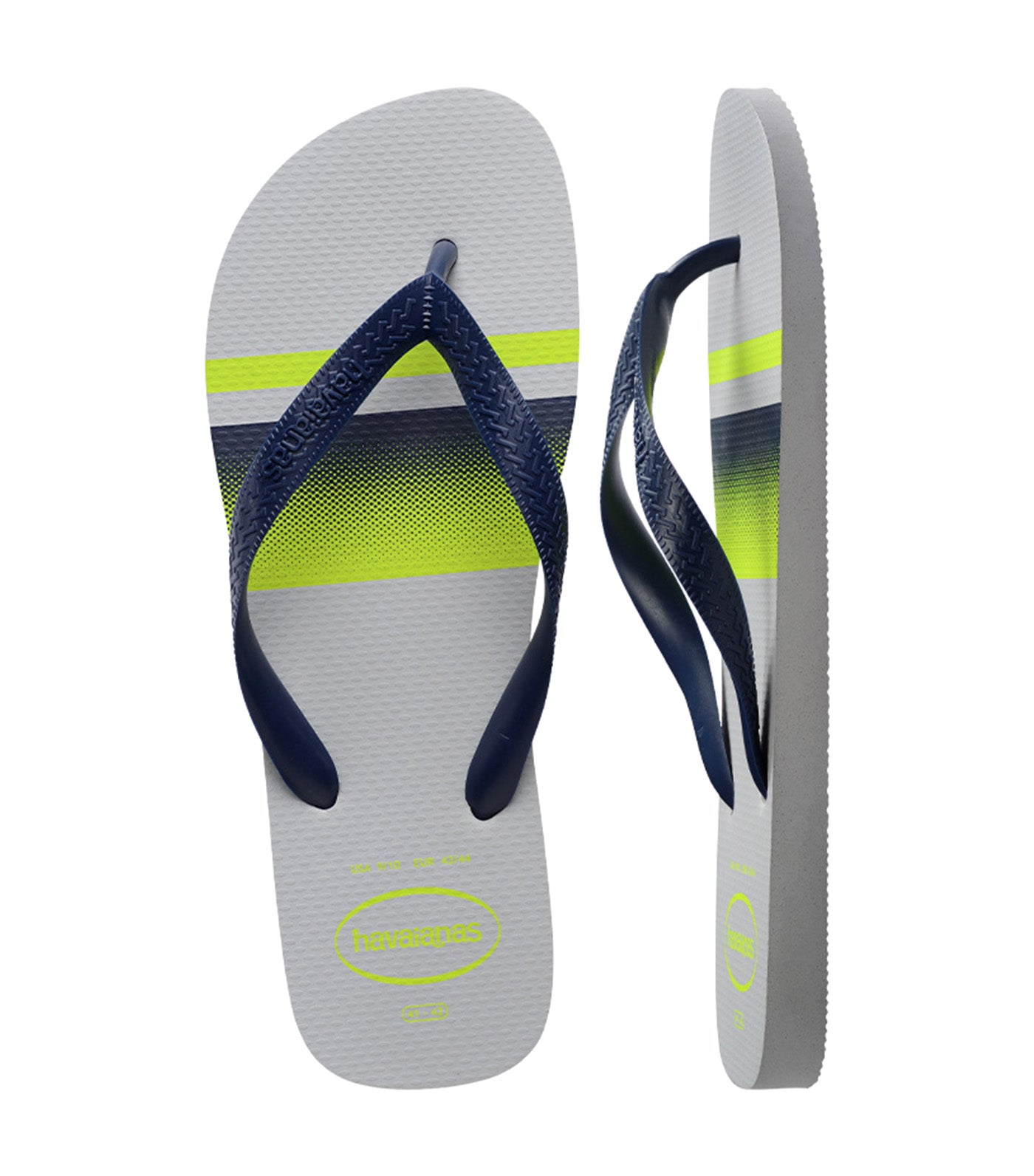 Top Basic Flip Flops Grey/Navy Blue