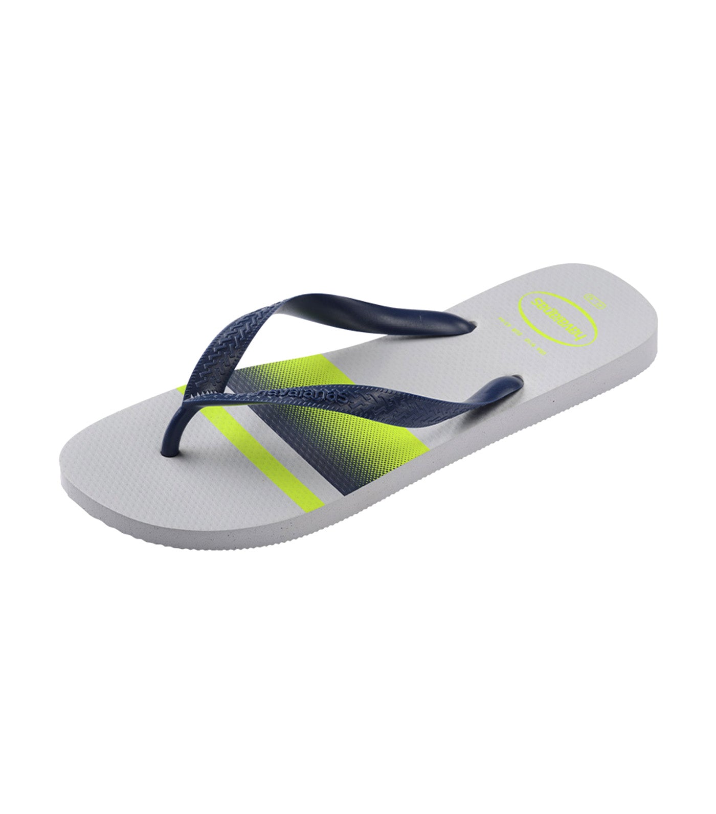 Top Basic Flip Flops Grey/Navy Blue