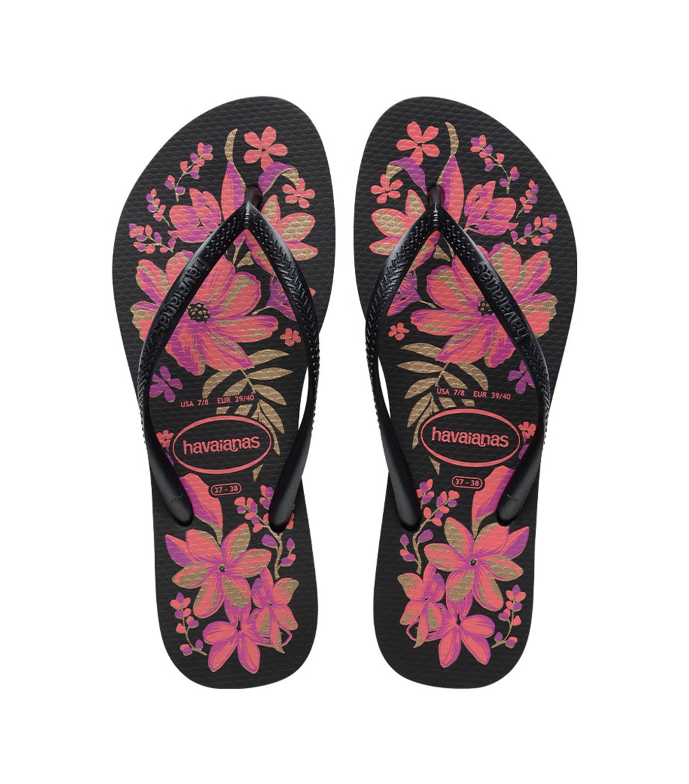 Slim Organic Flip Flops Black/Grey/Gold