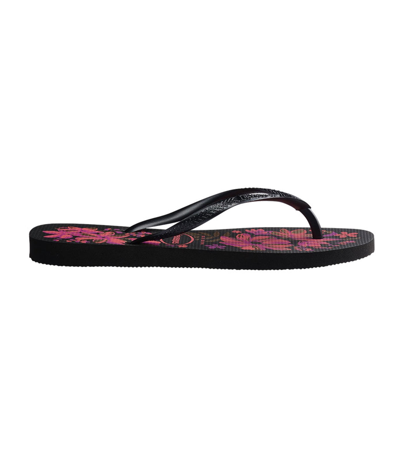 Slim Organic Flip Flops Black/Grey/Gold