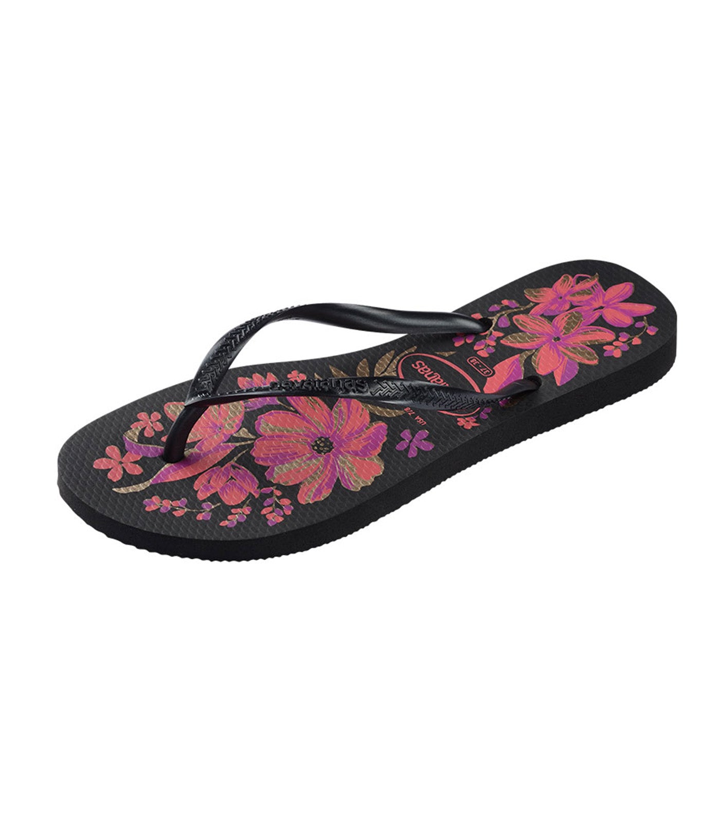 Slim Organic Flip Flops Black/Grey/Gold