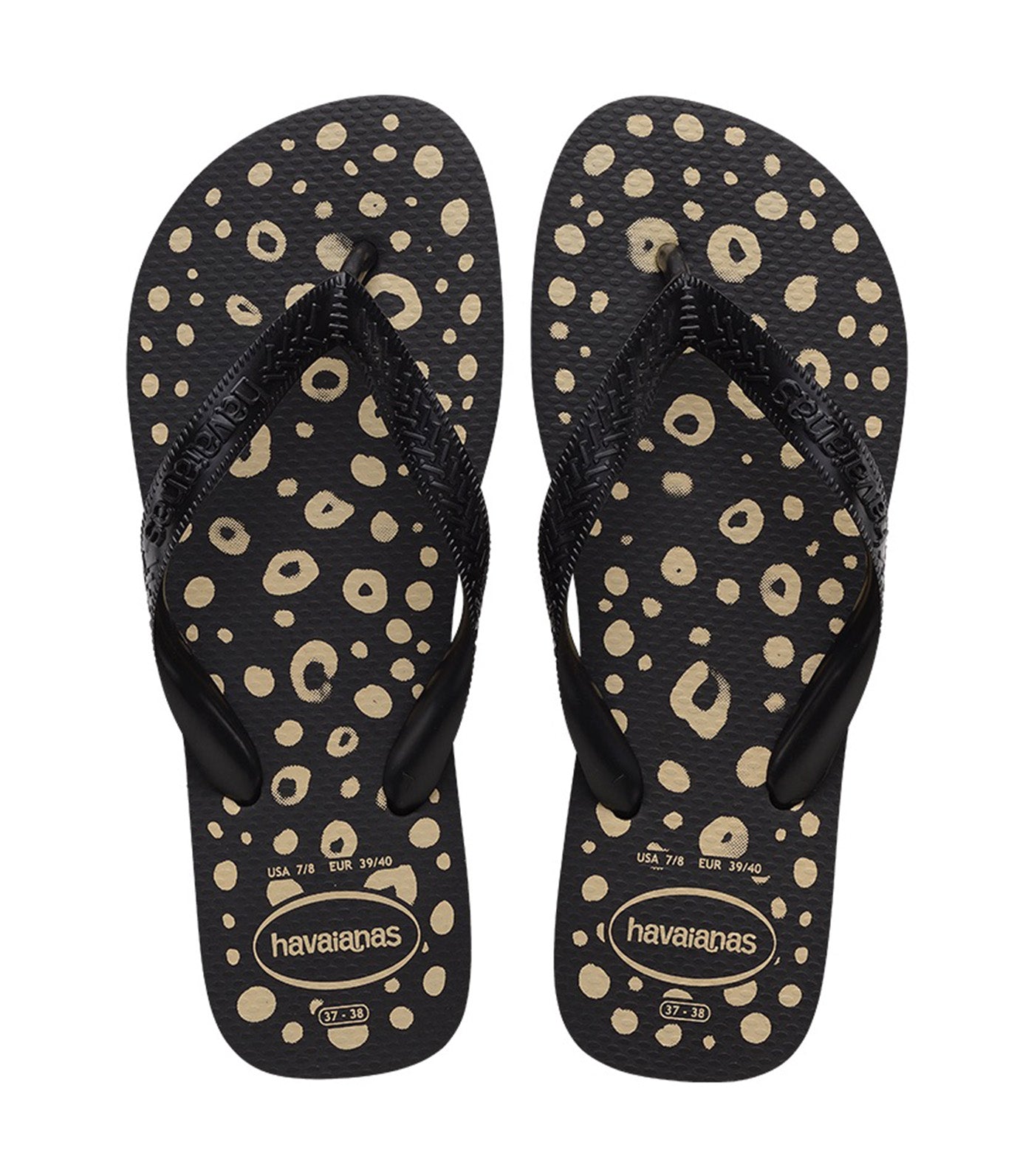 Havaianas Top Animals Flip Flops Black