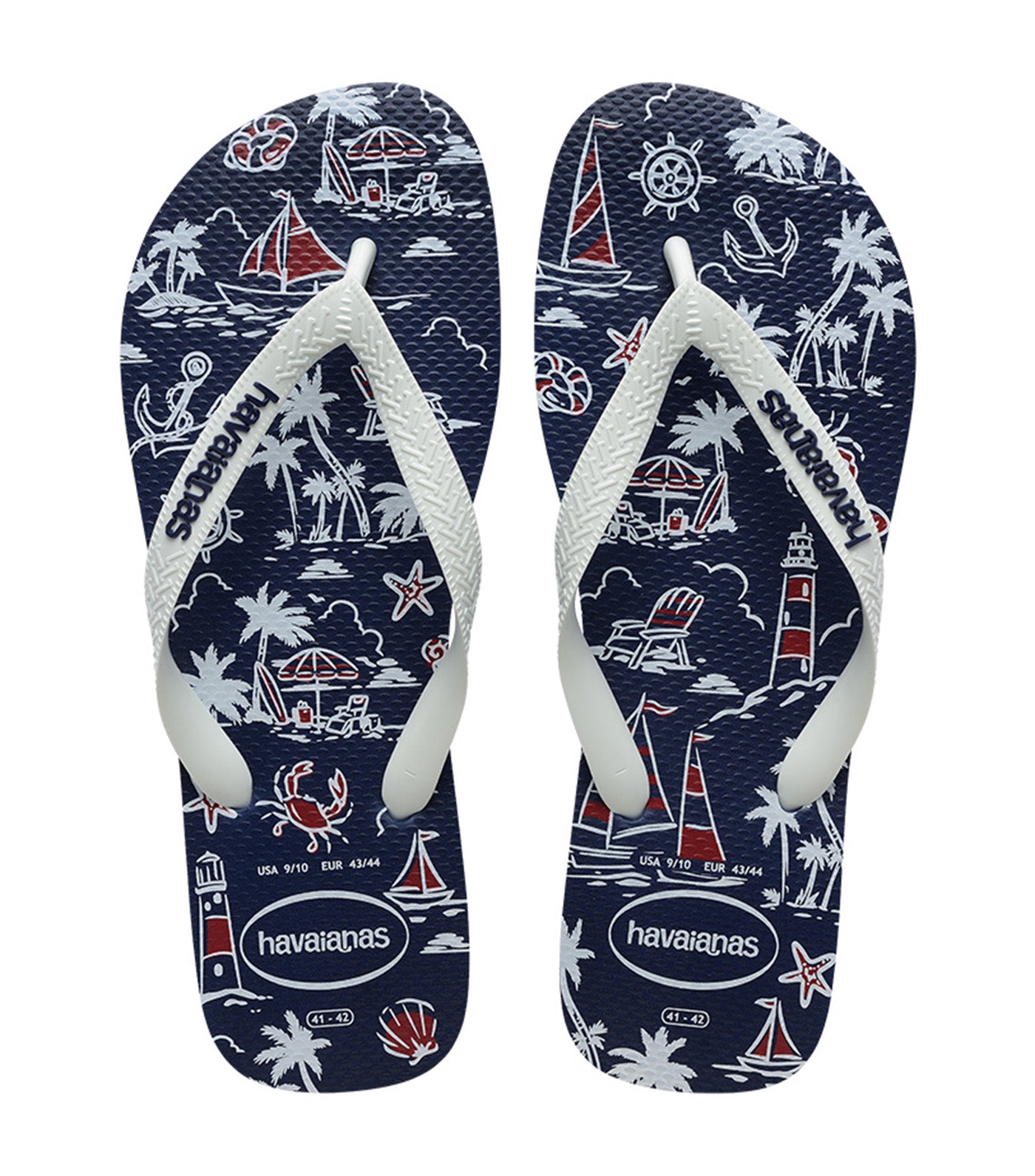 Havaianas Top Nautical Flip Flops Navy/Navy/White