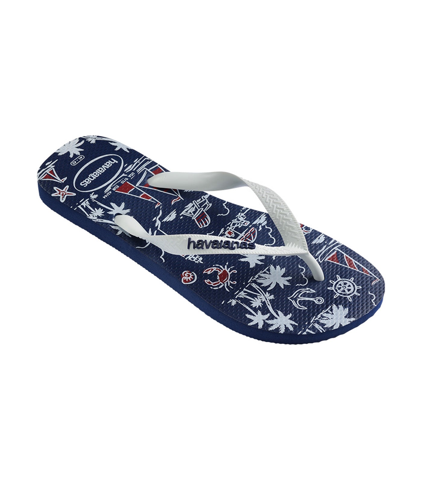 Havaianas Top Nautical Flip Flops Navy/Navy/White