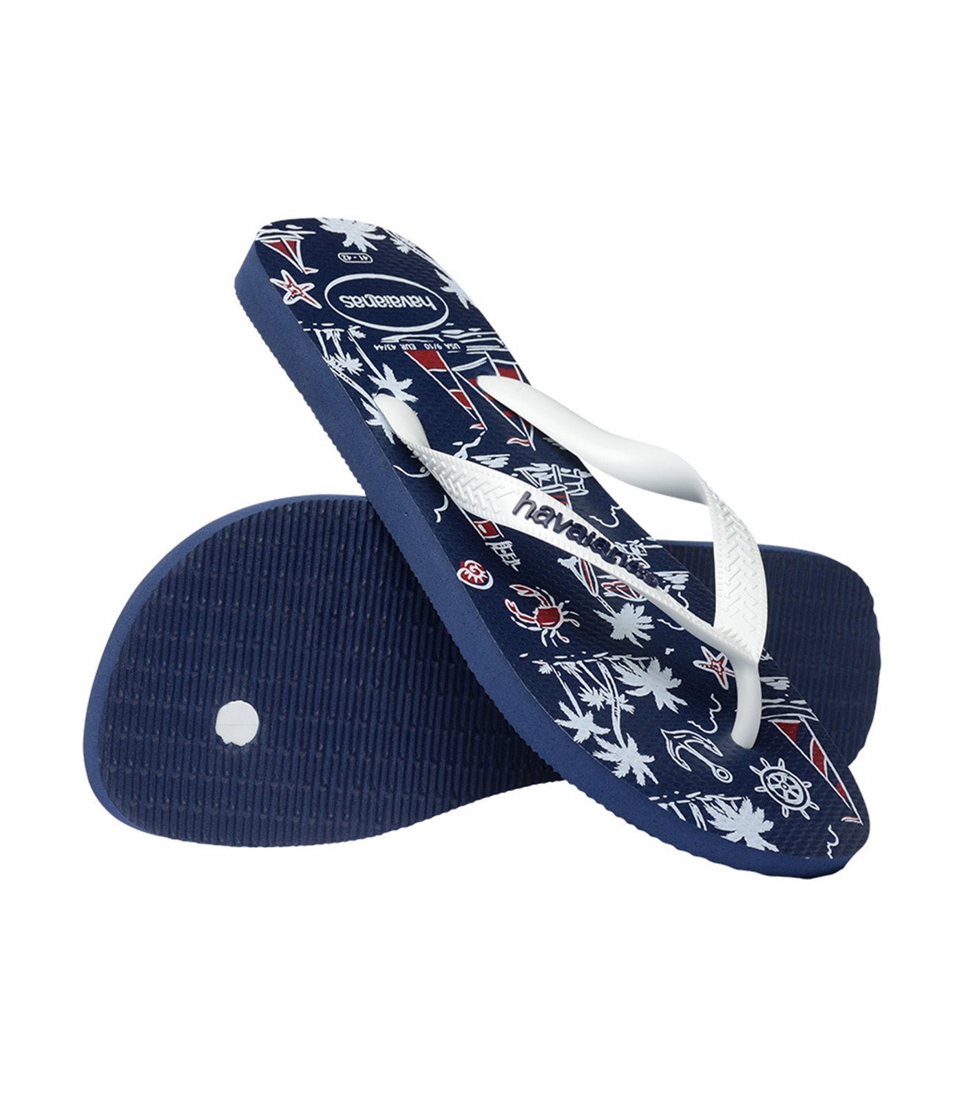 Havaianas Top Nautical Flip Flops Navy/Navy/White