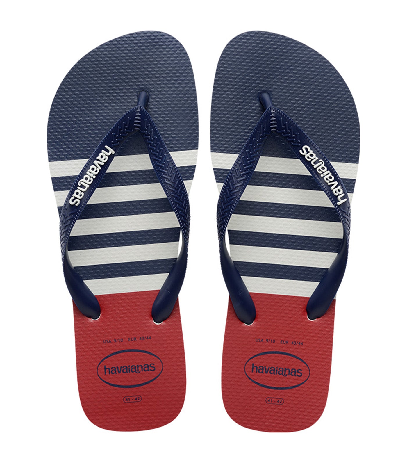 Havaianas Top Nautical Flip Flops White/Navy/Red Apache