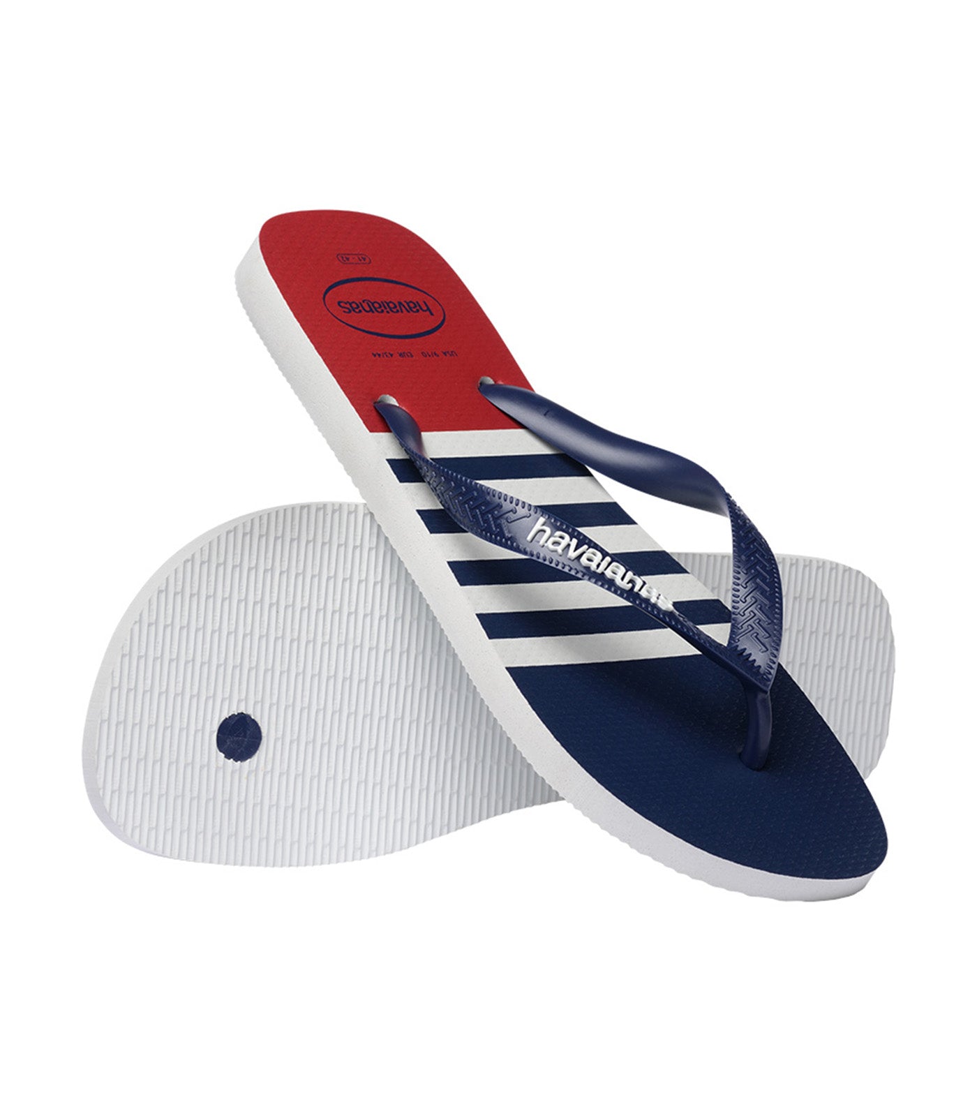 Havaianas Top Nautical Flip Flops White/Navy/Red Apache