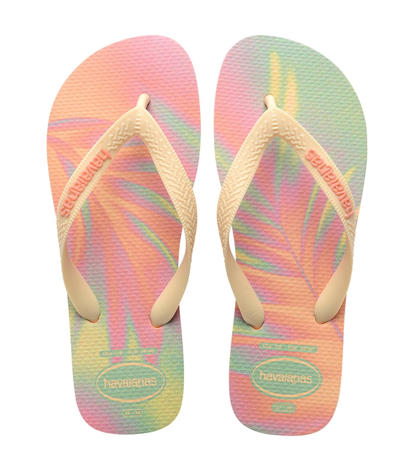 Havaianas Kids Top Fashion Flip Flops Peach Pink
