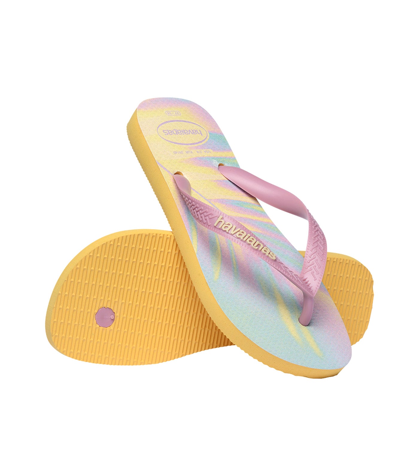Havaianas Kids Top Fashion Flip Flops Caja Yellow