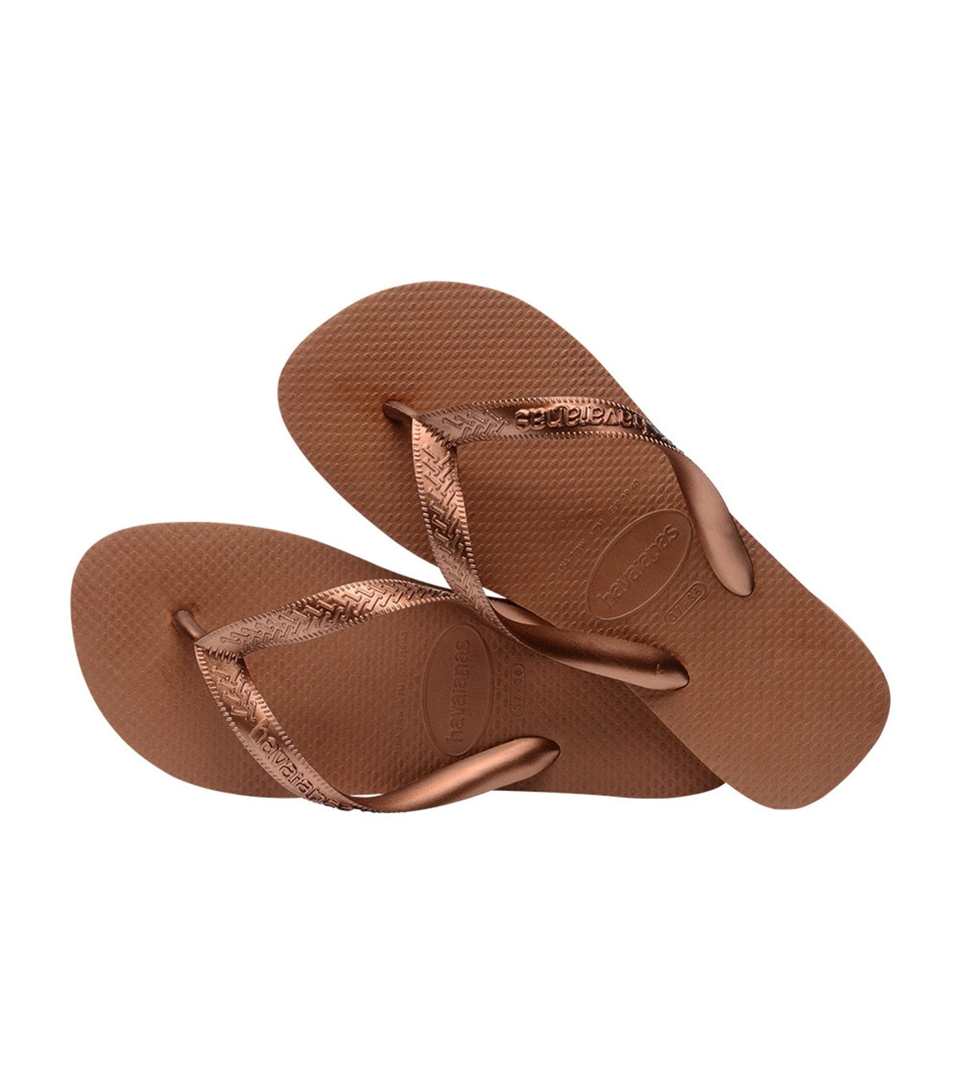 Top Tiras Flip Flops Rust/Metallic Copper
