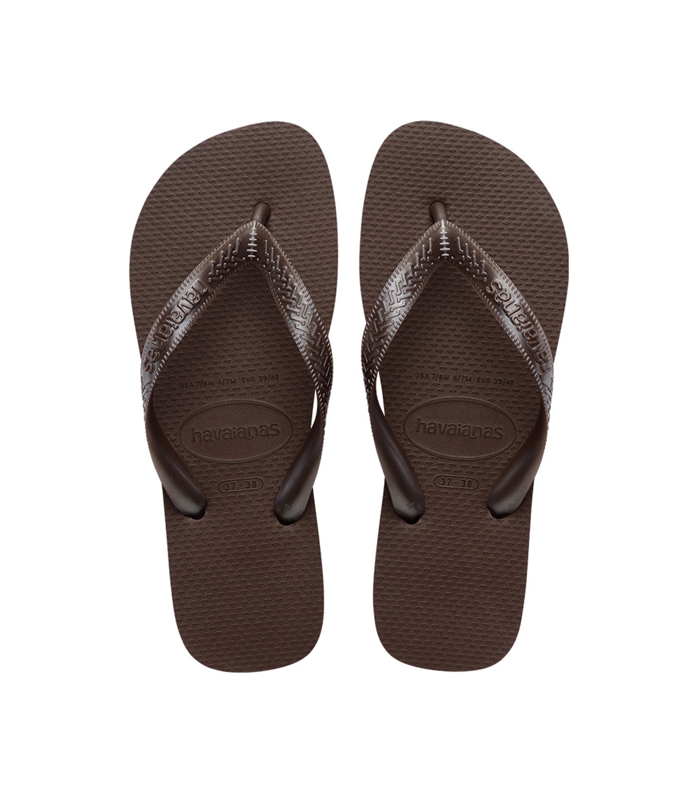 Top Tiras Flip Flops Dark Brown