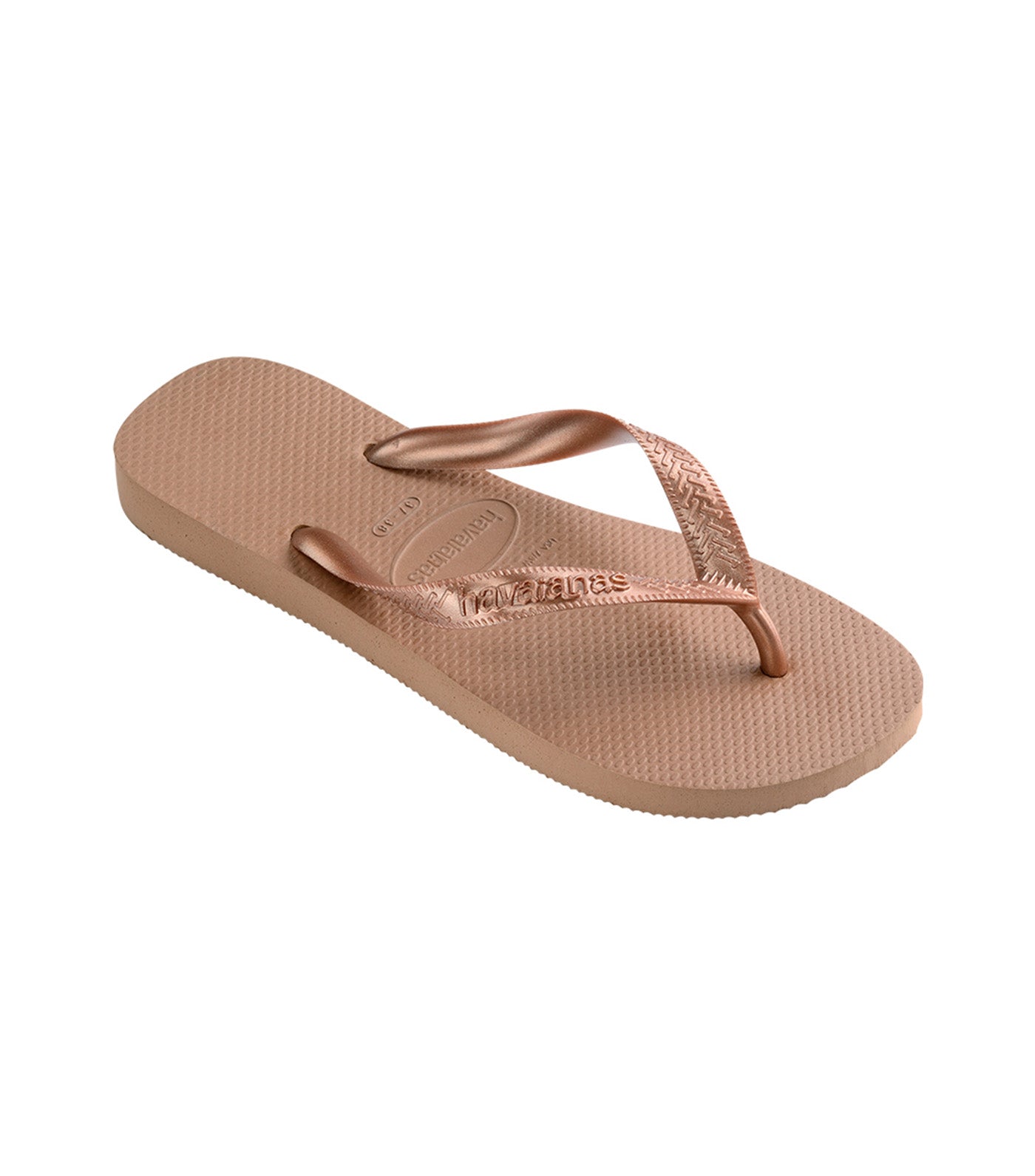 Top Tiras Flip Flops Rose Gold