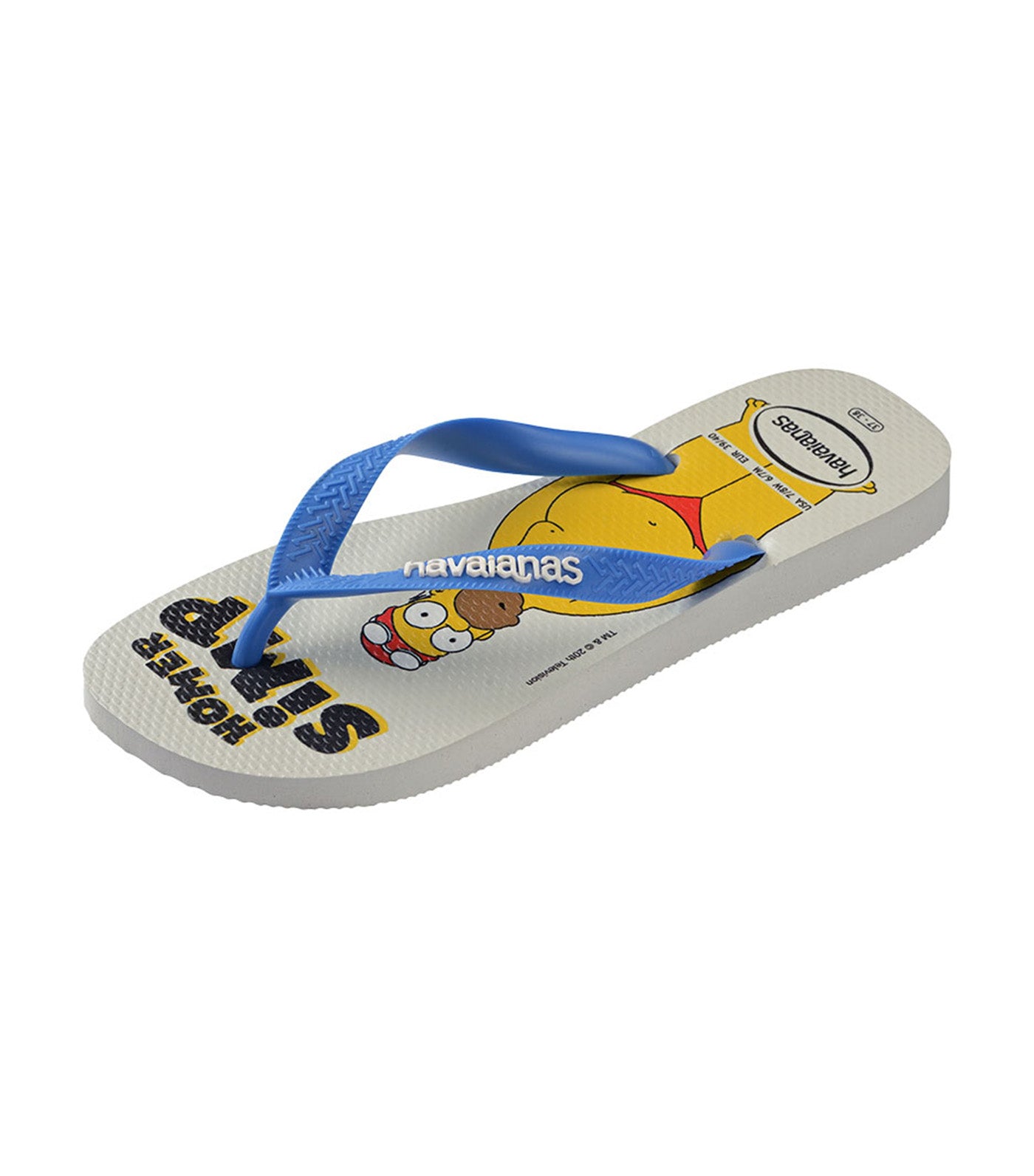 Simpsons Flip Flops White/Blue