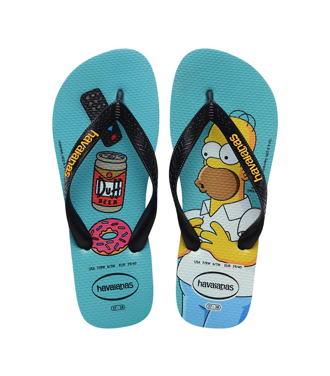 Simpsons Flip Flops Tradi Blue/Black