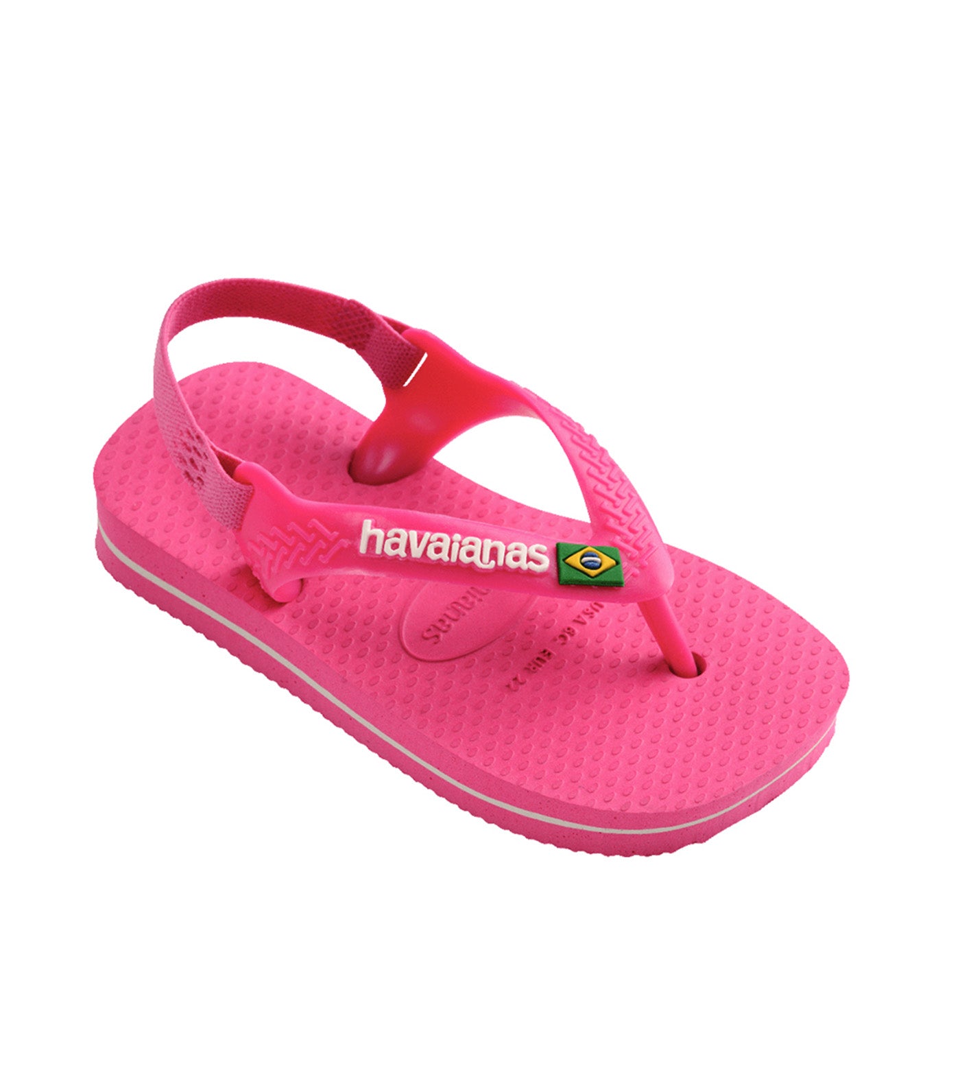 Baby Brasil Logo Pink Flux/White