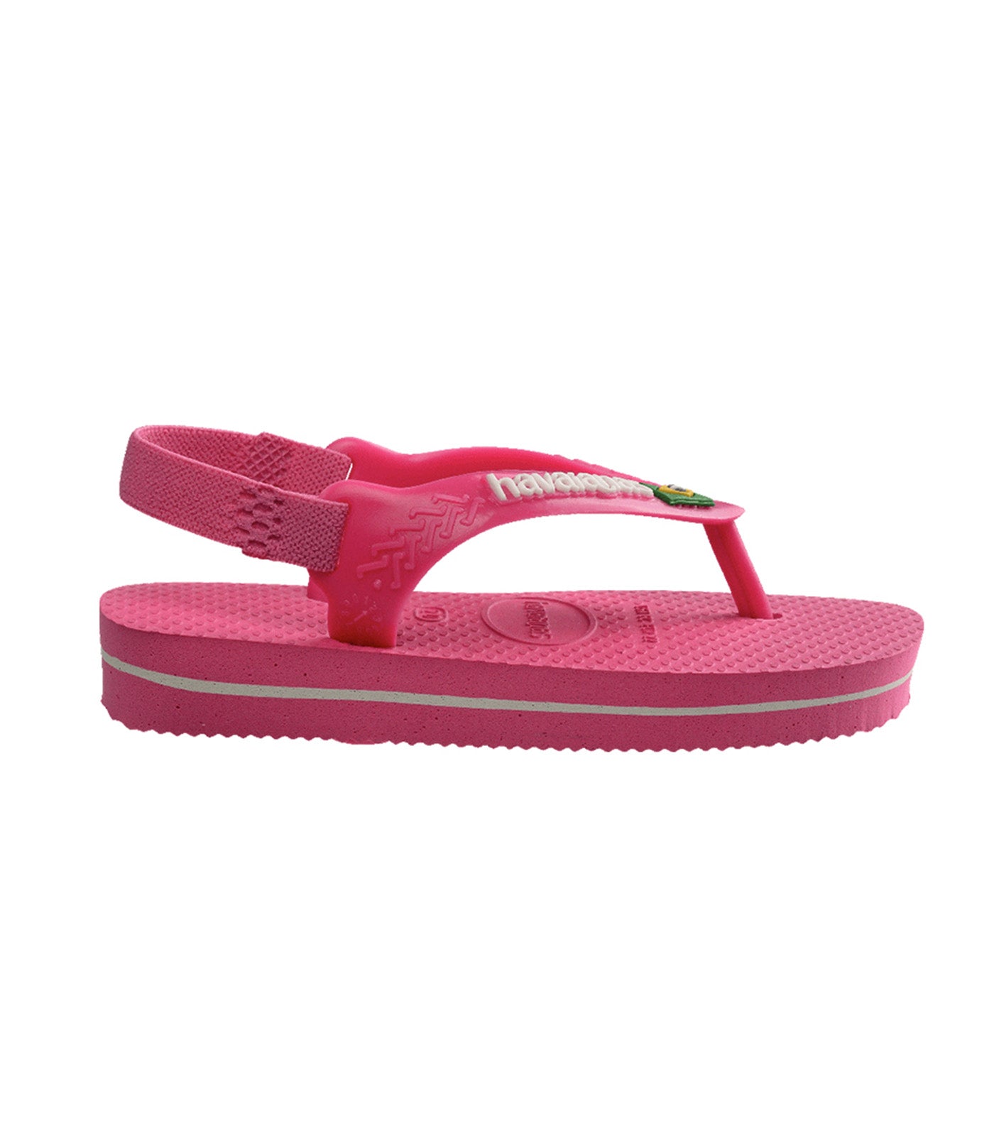 Baby Brasil Logo Pink Flux/White