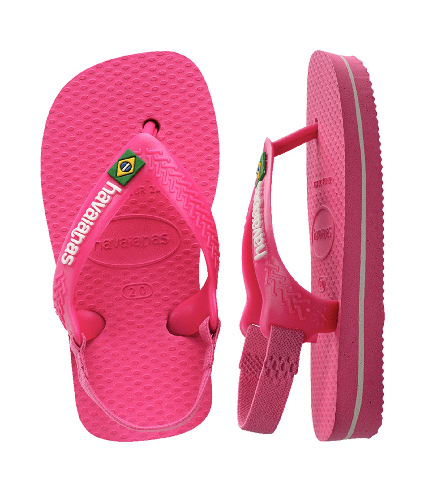 Baby Brasil Logo Pink Flux/White