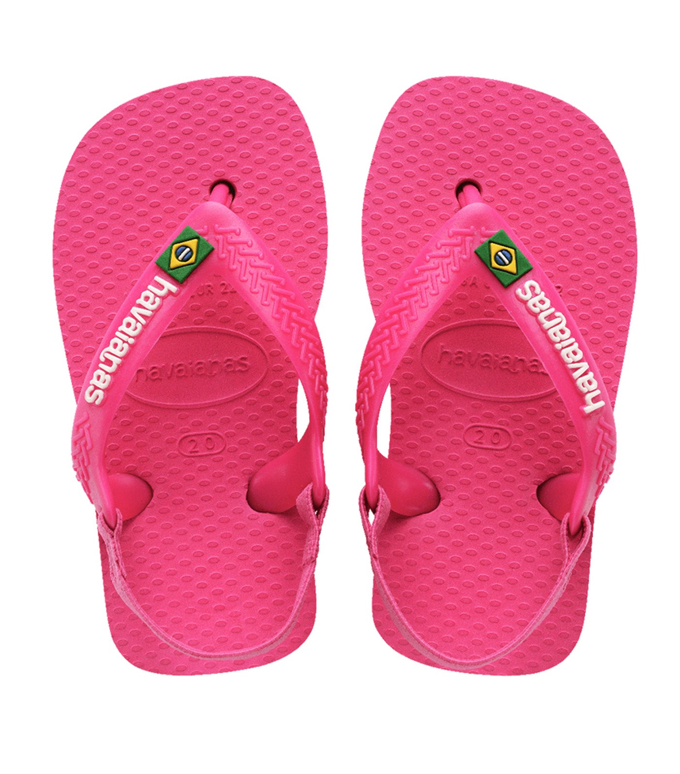Baby Brasil Logo Pink Flux/White