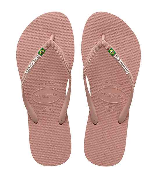 Havaianas Slim Brazil Flip Flops Crocus Rose