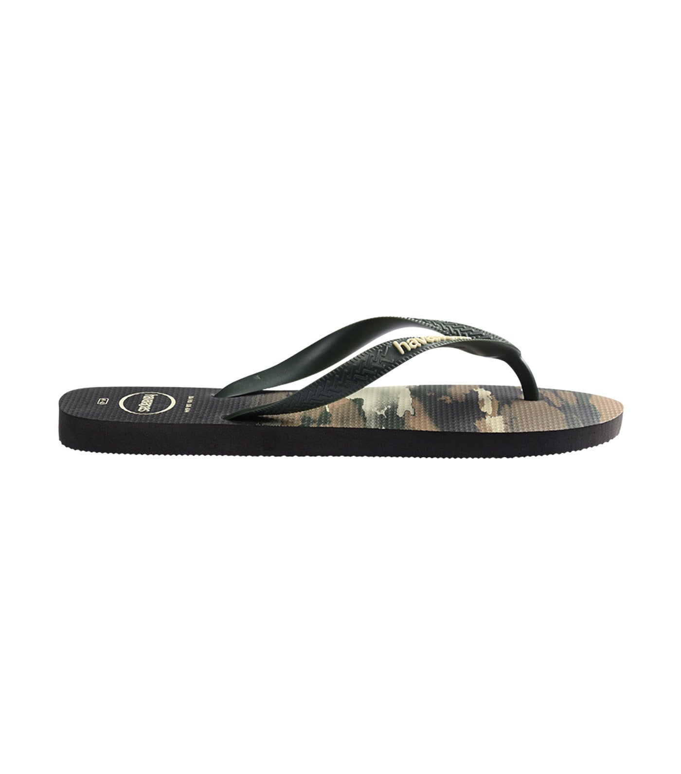 Top Camu Flip Flops Black/Green Olive