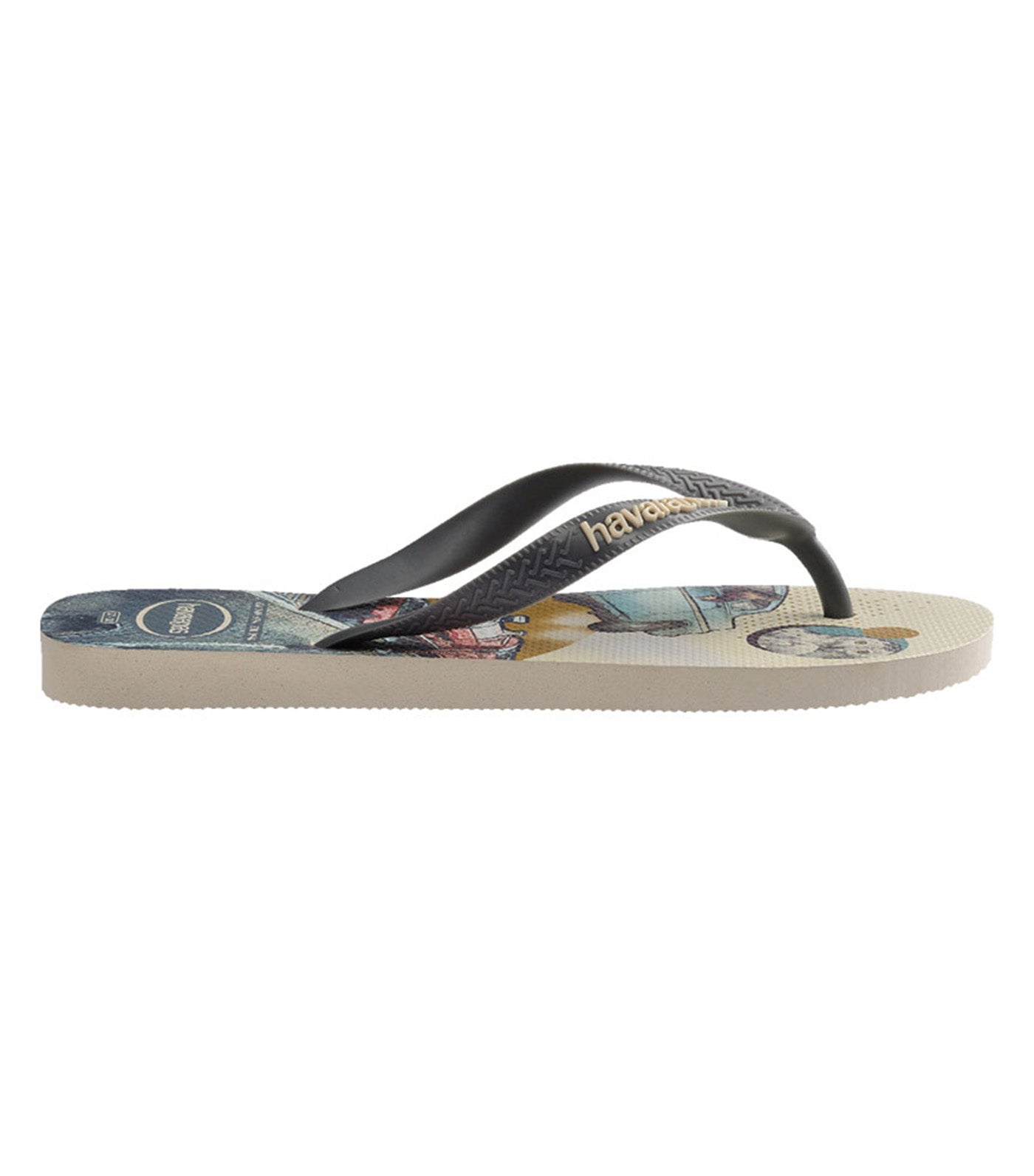 Harry Potter Flip Flops Beige/Gray Steel