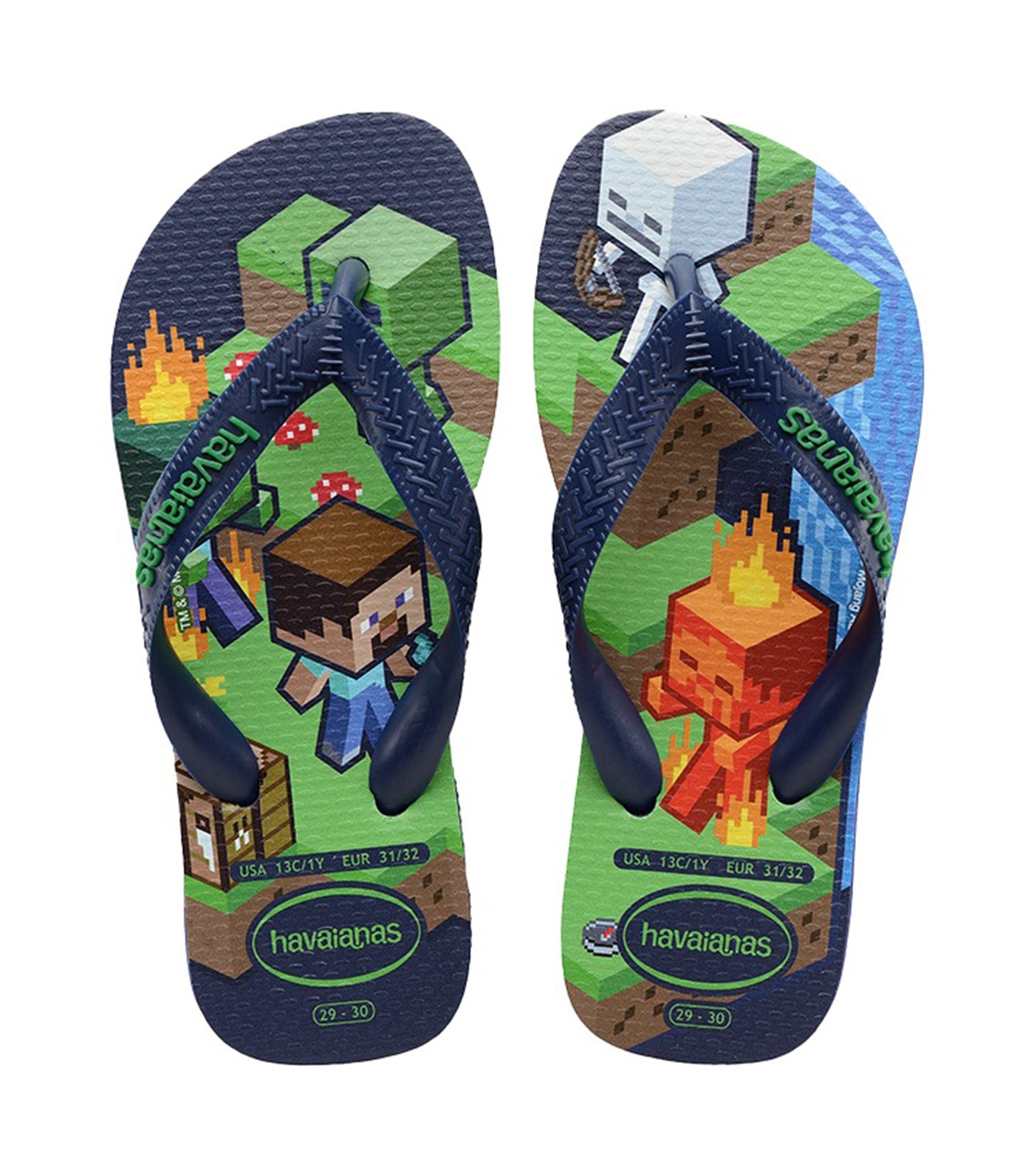 Havaianas Top Minecraft Flip Flops Navy Blue