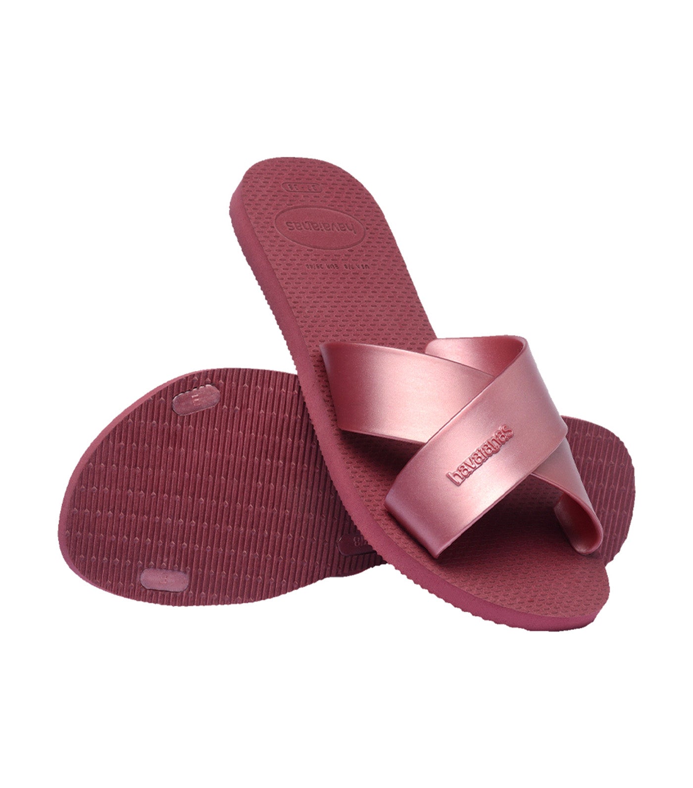 Havaianas Aqua Metallic Sandals Amaranth