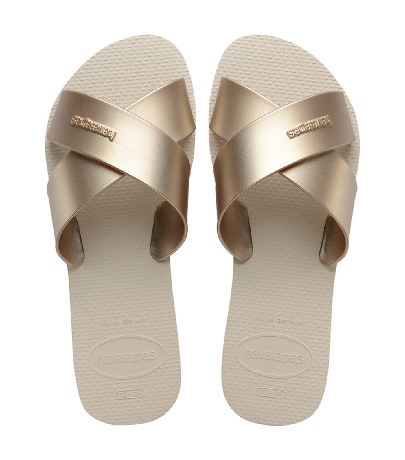 Havaianas Aqua Metallic Sandals Beige