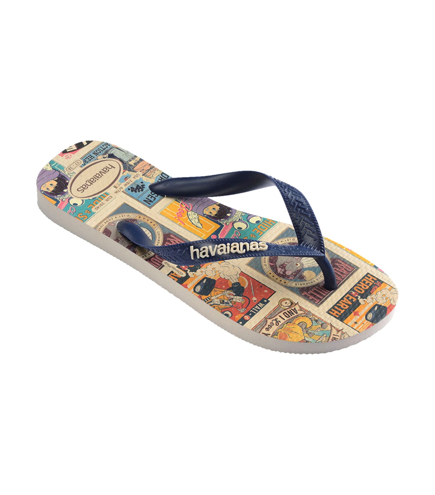 Top Disney Classics Flip Flops Beige/Navy Blue