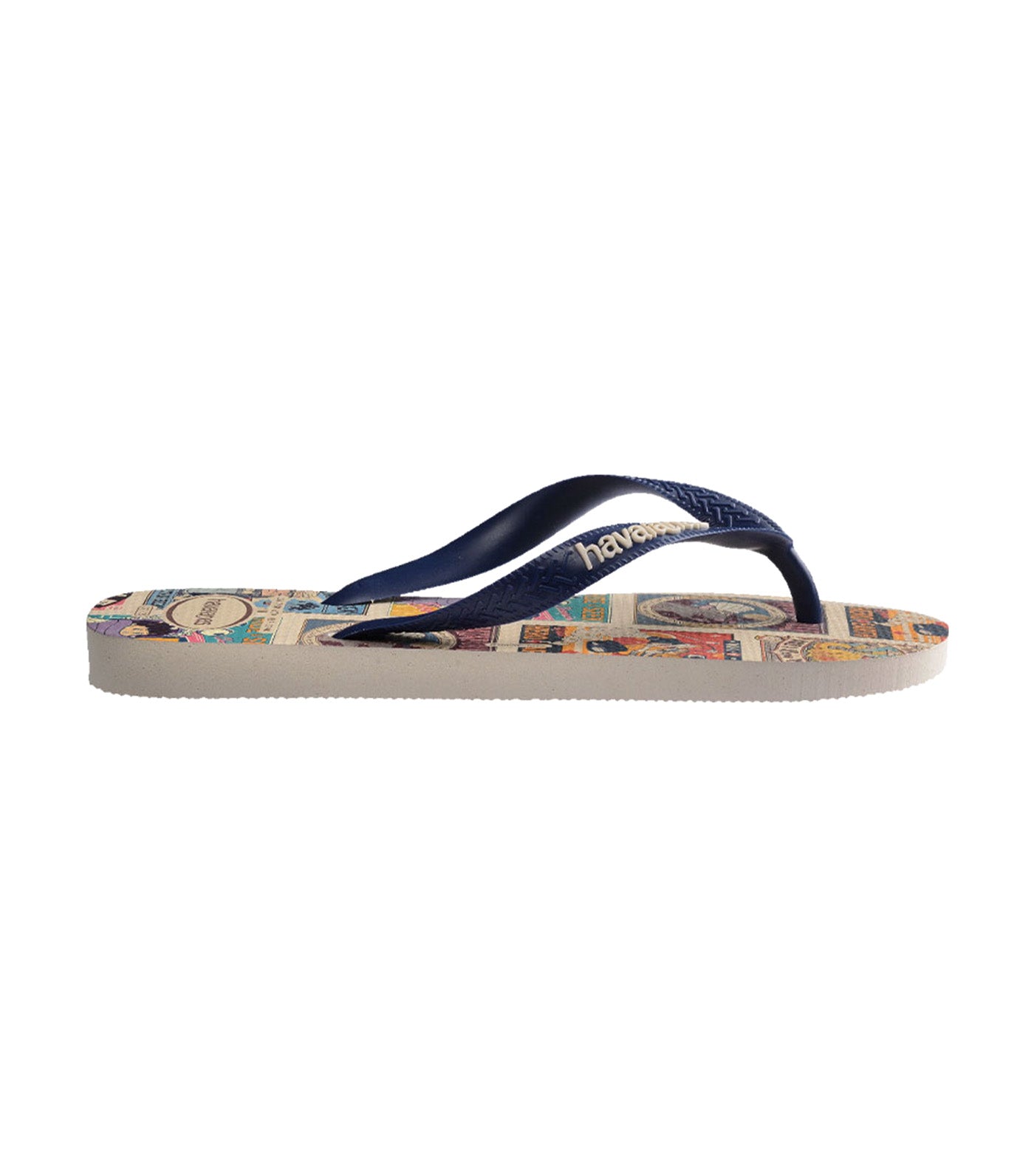 Top Disney Classics Flip Flops Beige/Navy Blue