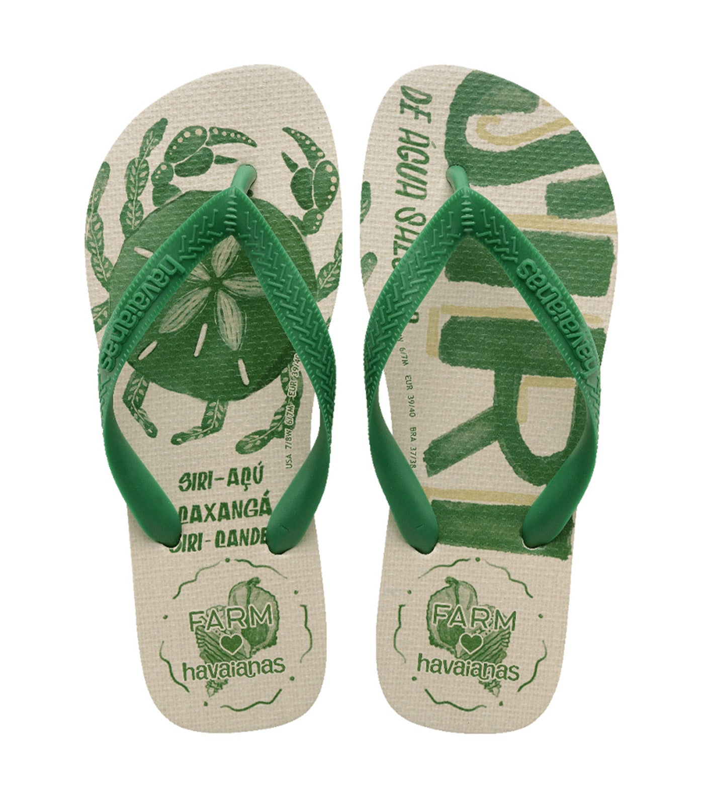 Farm Siri Flip Flops Green