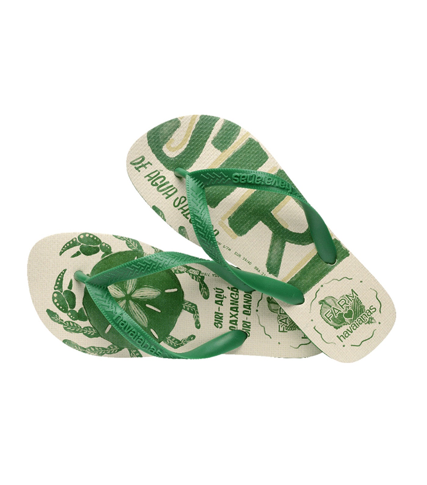 Farm Siri Flip Flops Green