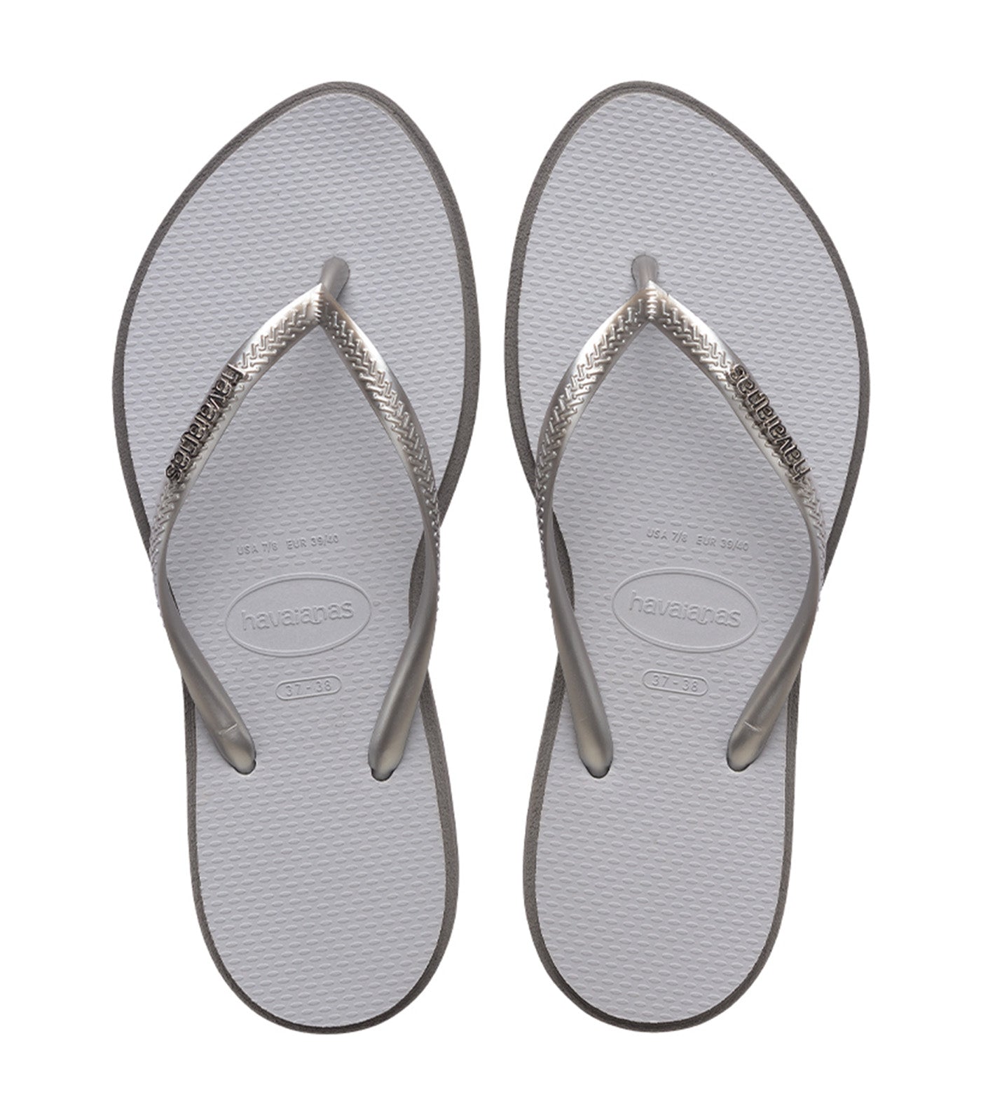 Havaianas Slim Point Flip Flops Steel Gray