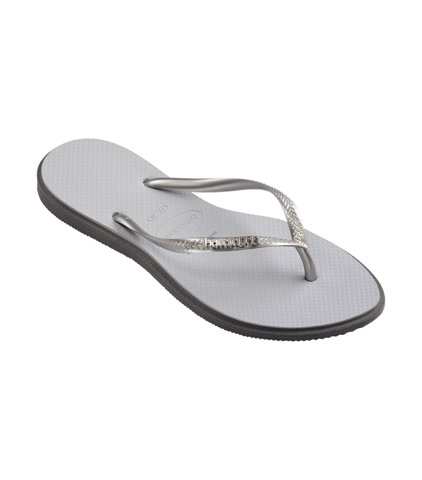 Havaianas Slim Point Flip Flops Steel Gray