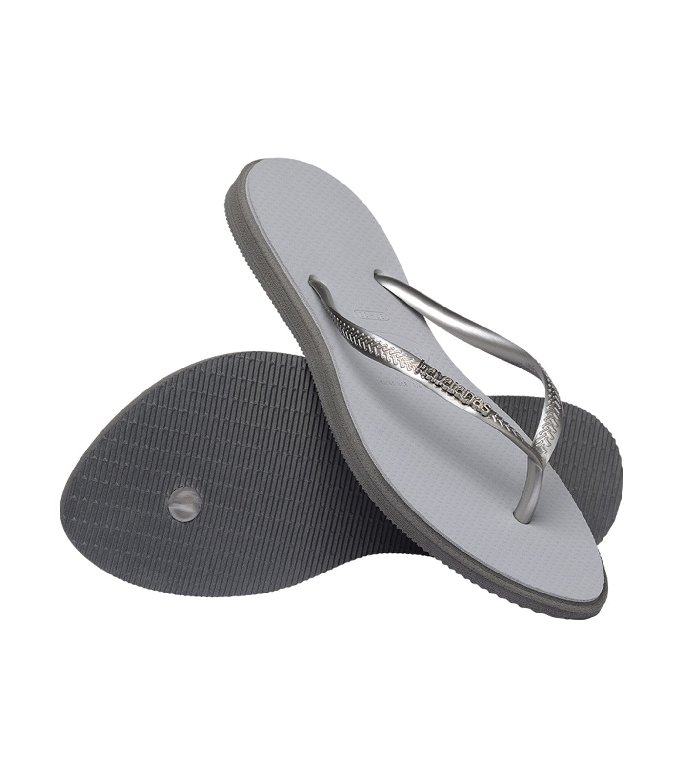 Havaianas Slim Point Flip Flops Steel Gray