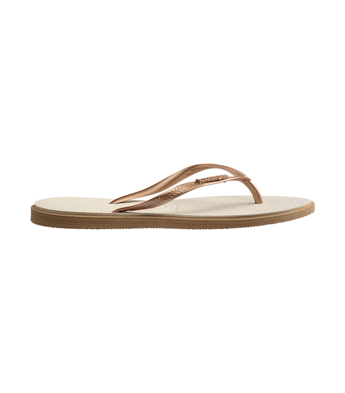Havaianas Slim Point Flip Flops Rose Gold/Straw Beige