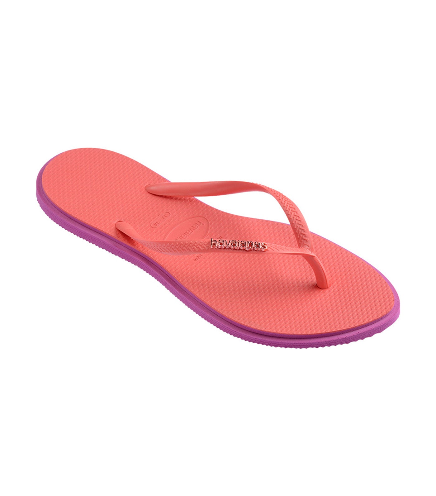 Havaianas Slim Point Flip Flops Rose Gum/Tropical Coral
