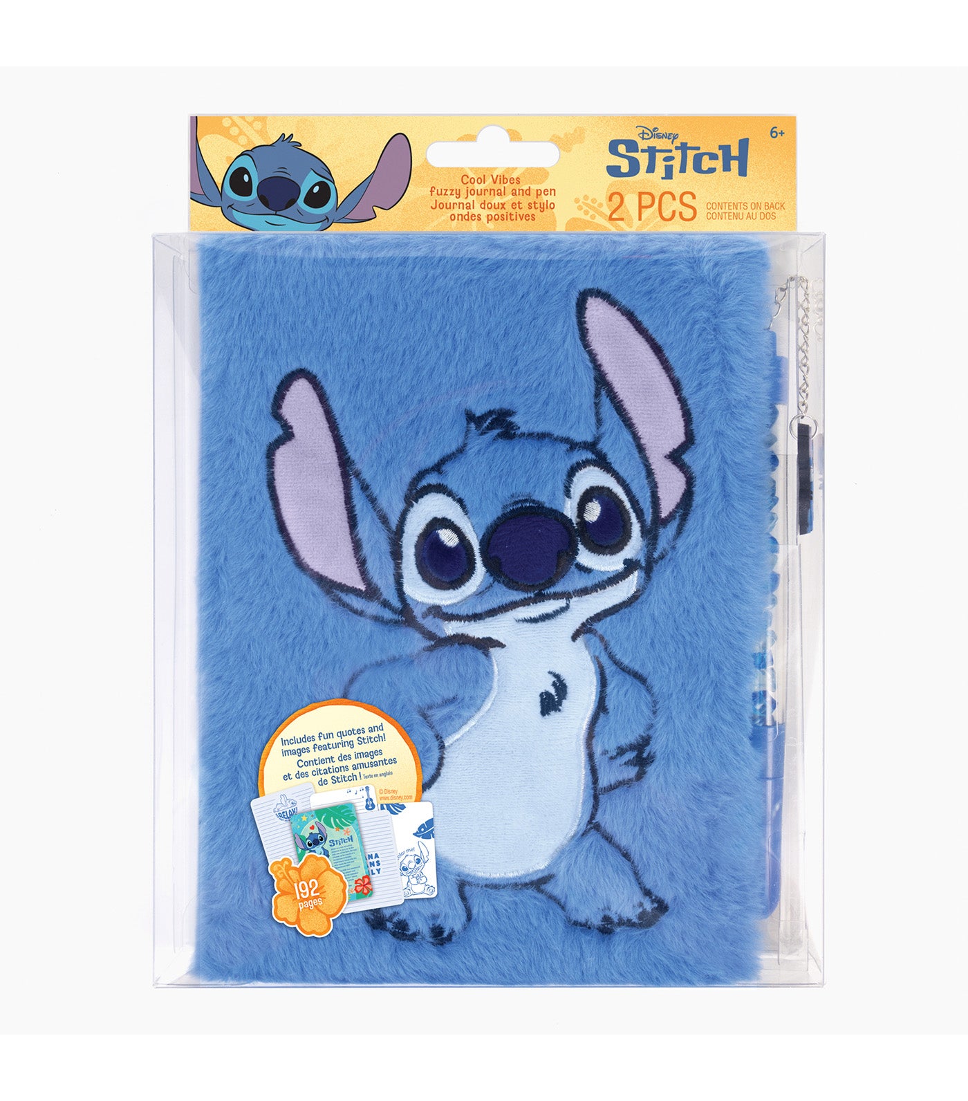 Stitch Cool Vibes Fuzzy Journal and Pen Set