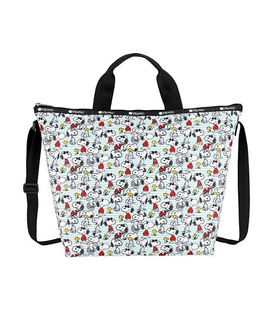 LeSportsac x Peanuts Deluxe Easy Carry Tote Snoopy and Woodstock