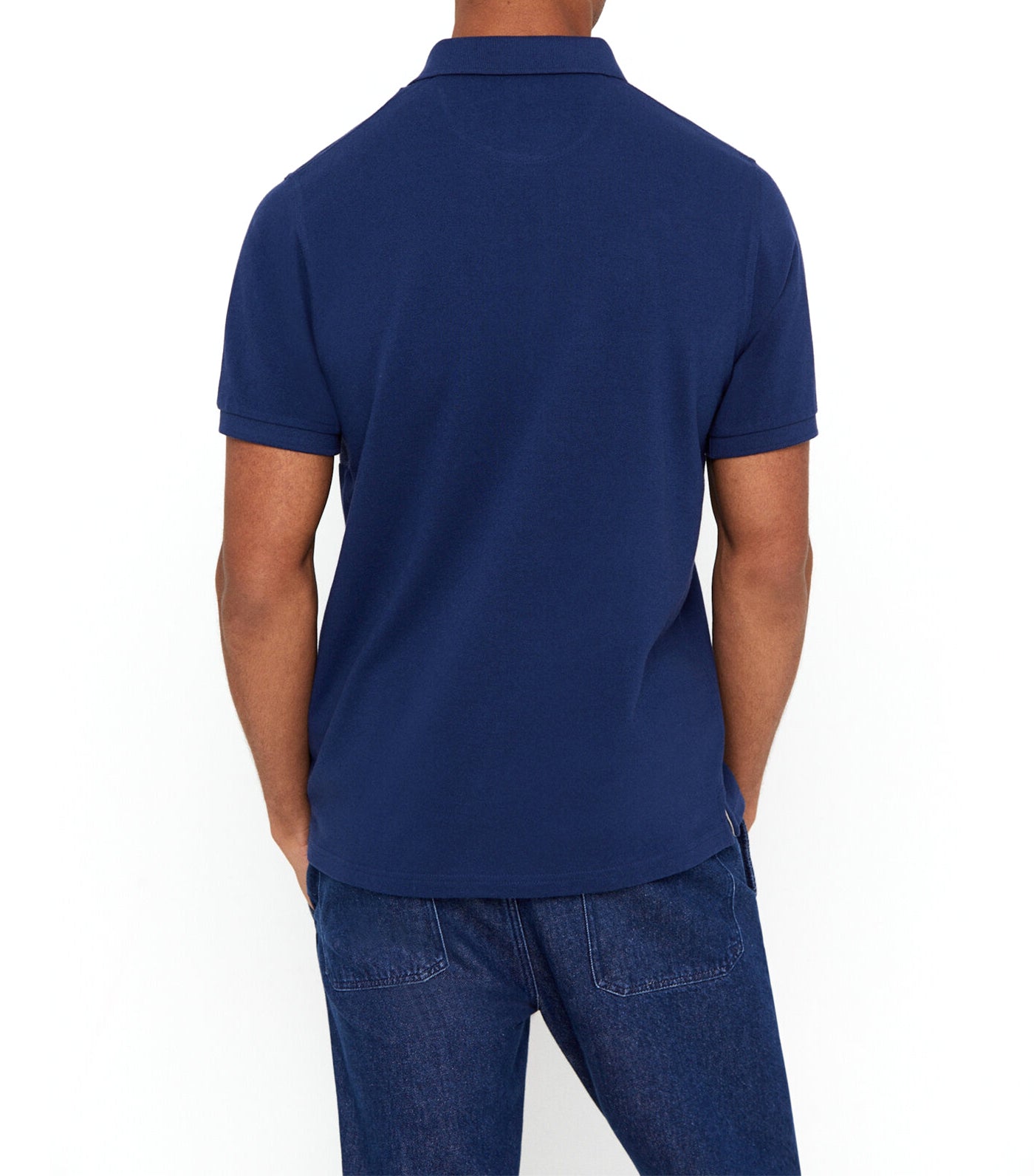 Pique Fancy Polo Shirt Blue
