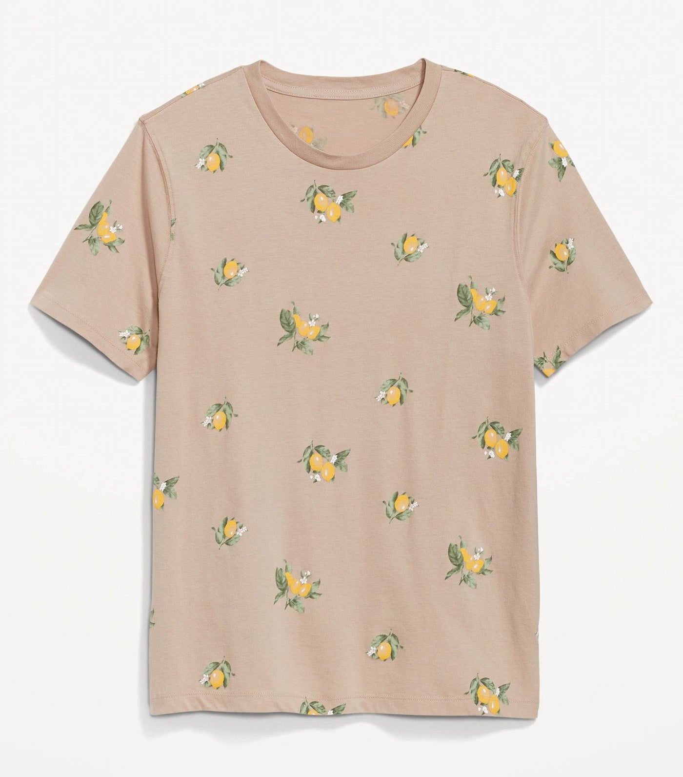 Soft-Washed Printed Crew-Neck T-Shirt for Men Lemonade
