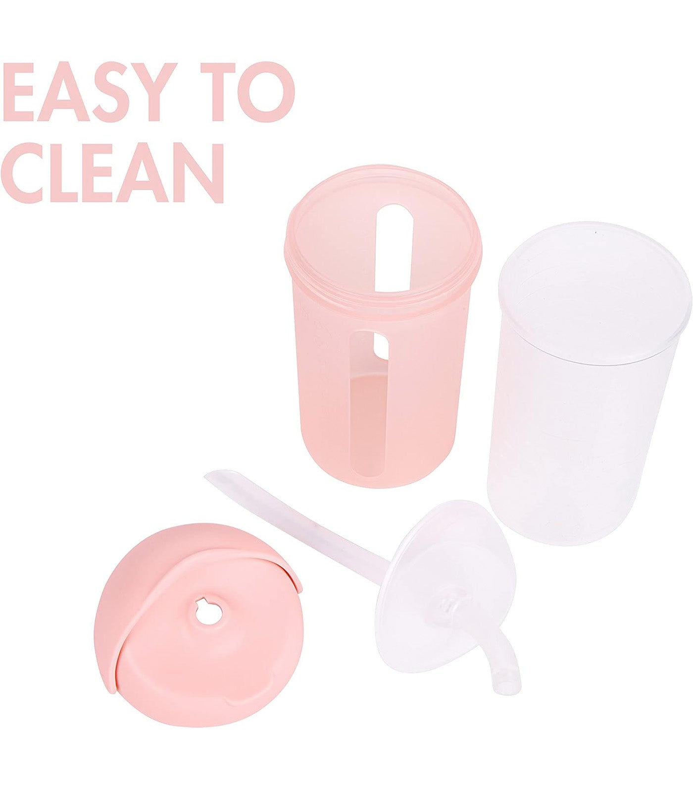 SWIG Spill Proof Silicone Straw Cup 9oz Pink