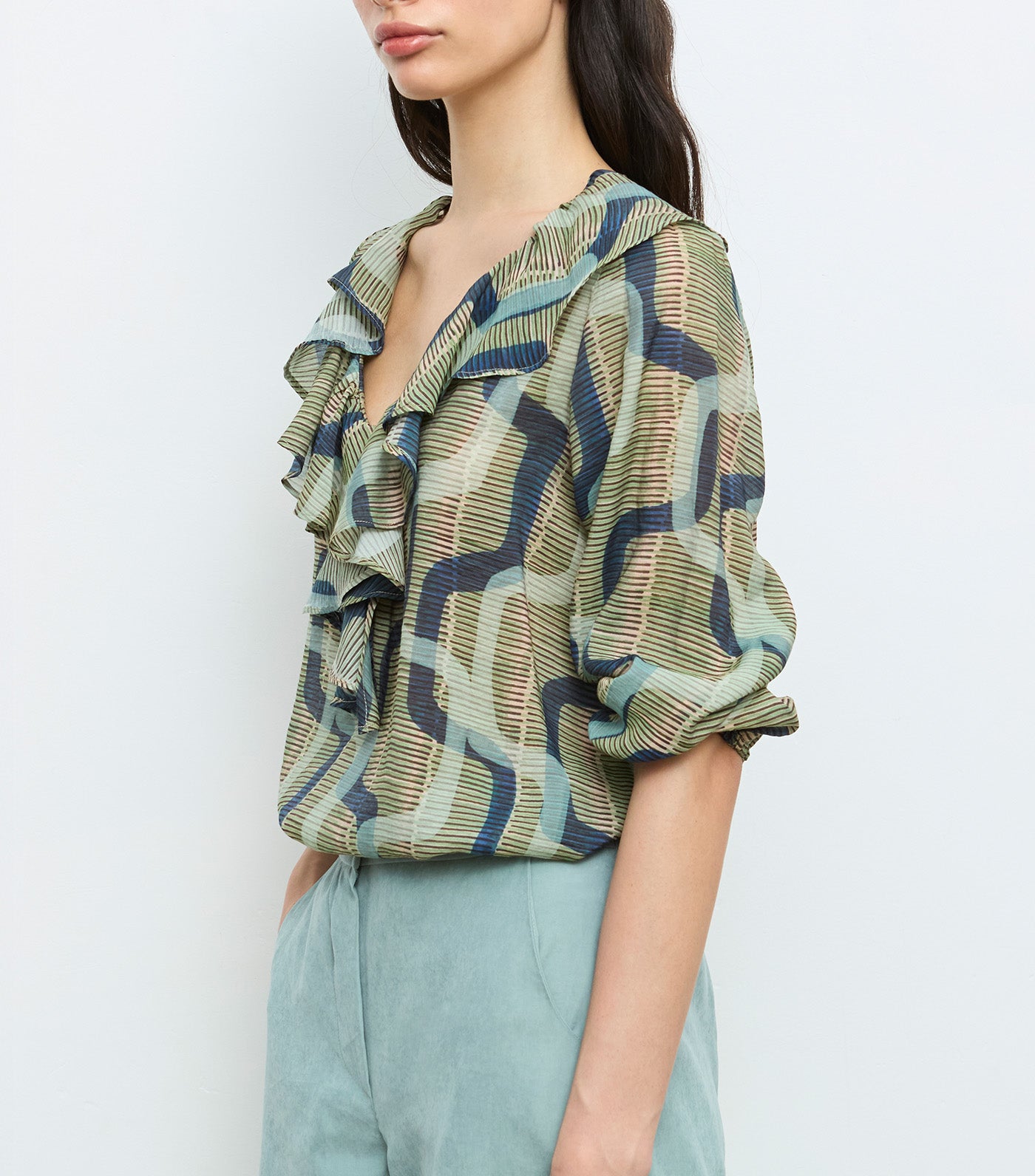 Long Sleeve Blouse Multicolor