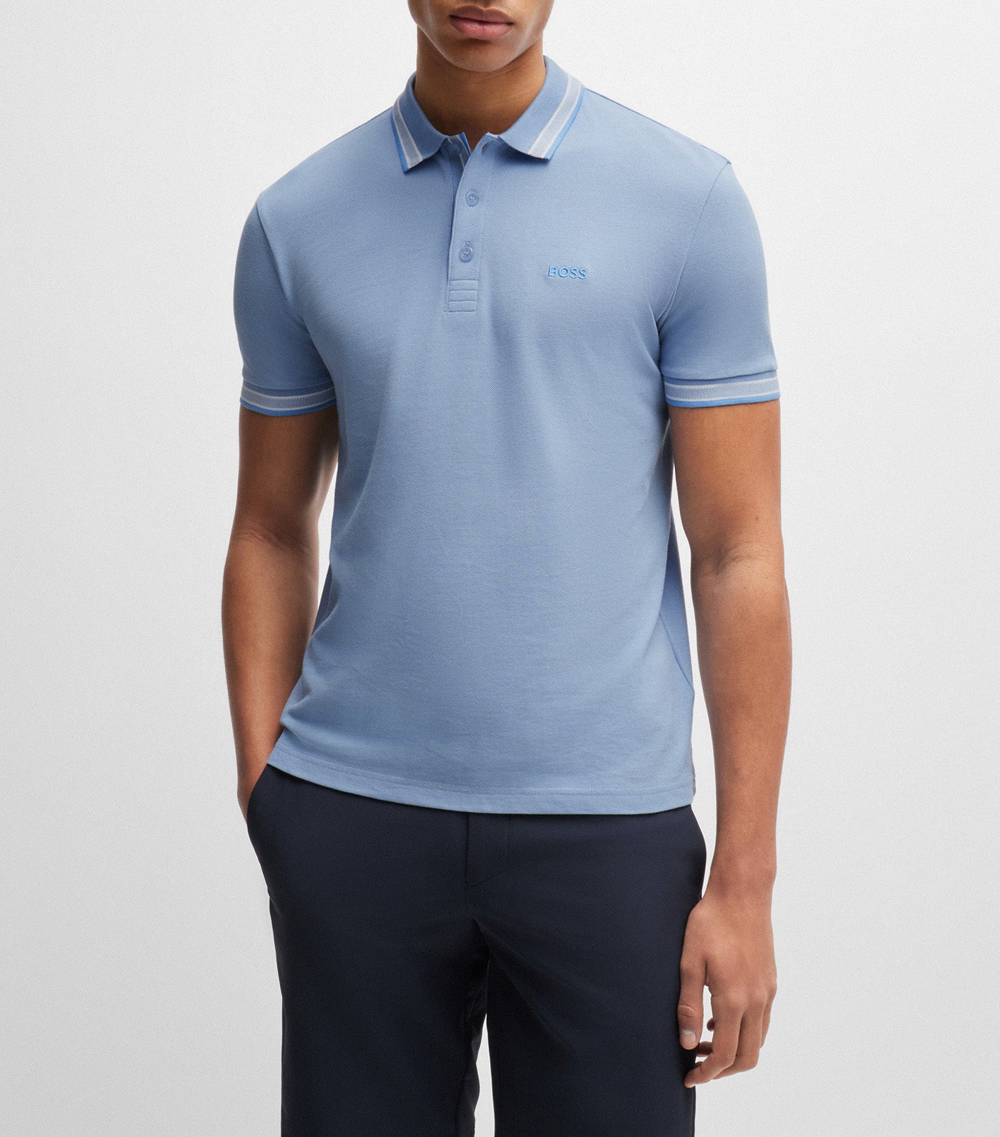 Paddy 41663FA24 Polo Shirt Open Blue