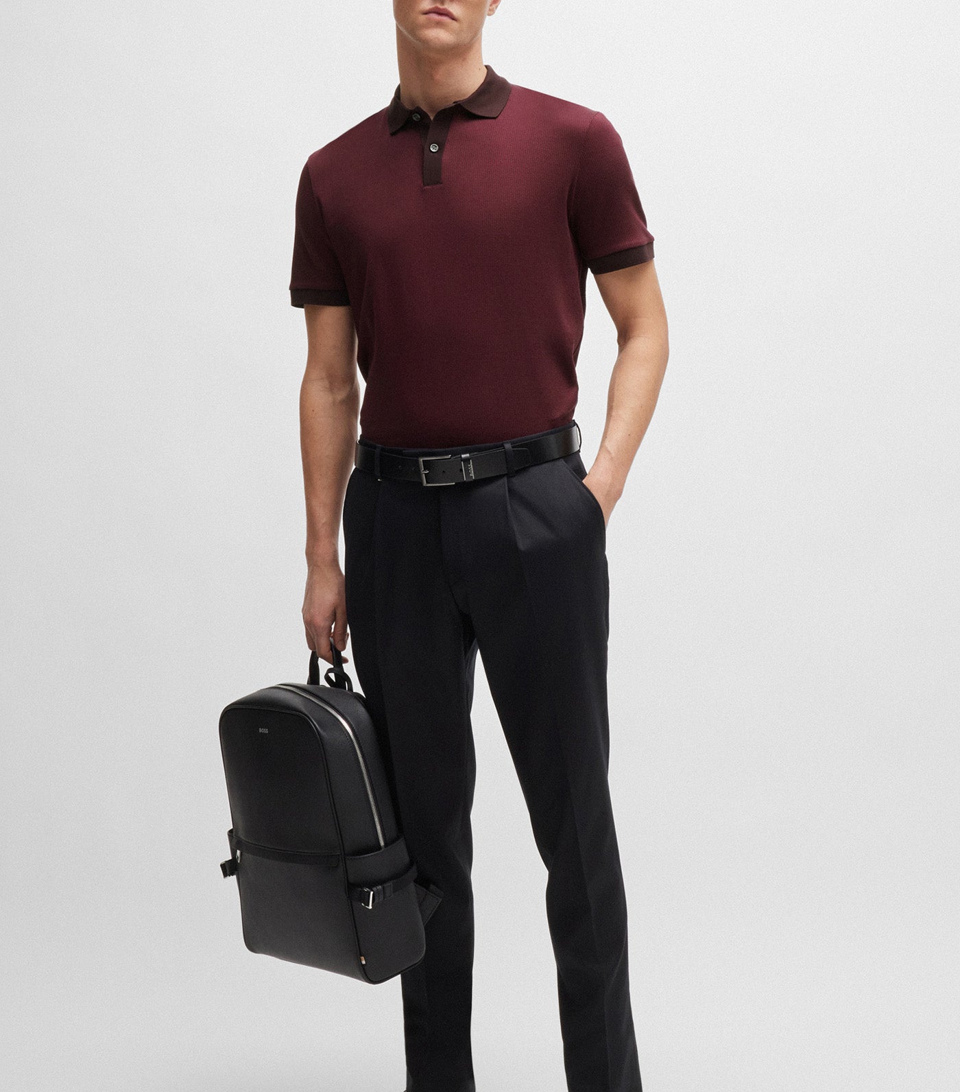H Parlay 431 62969 Polo Shirt Open Red