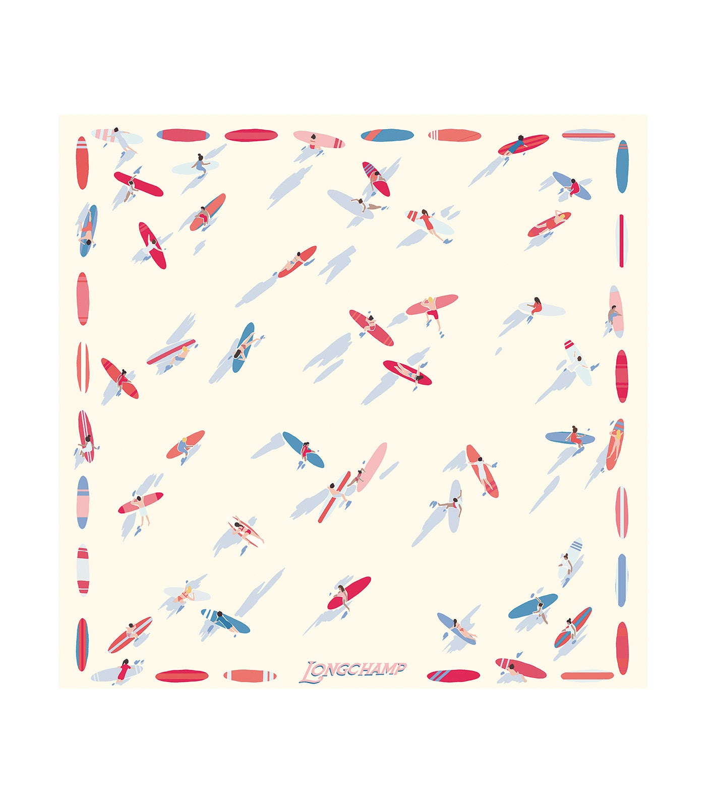 En Attendant la Vague Silk Scarf 50