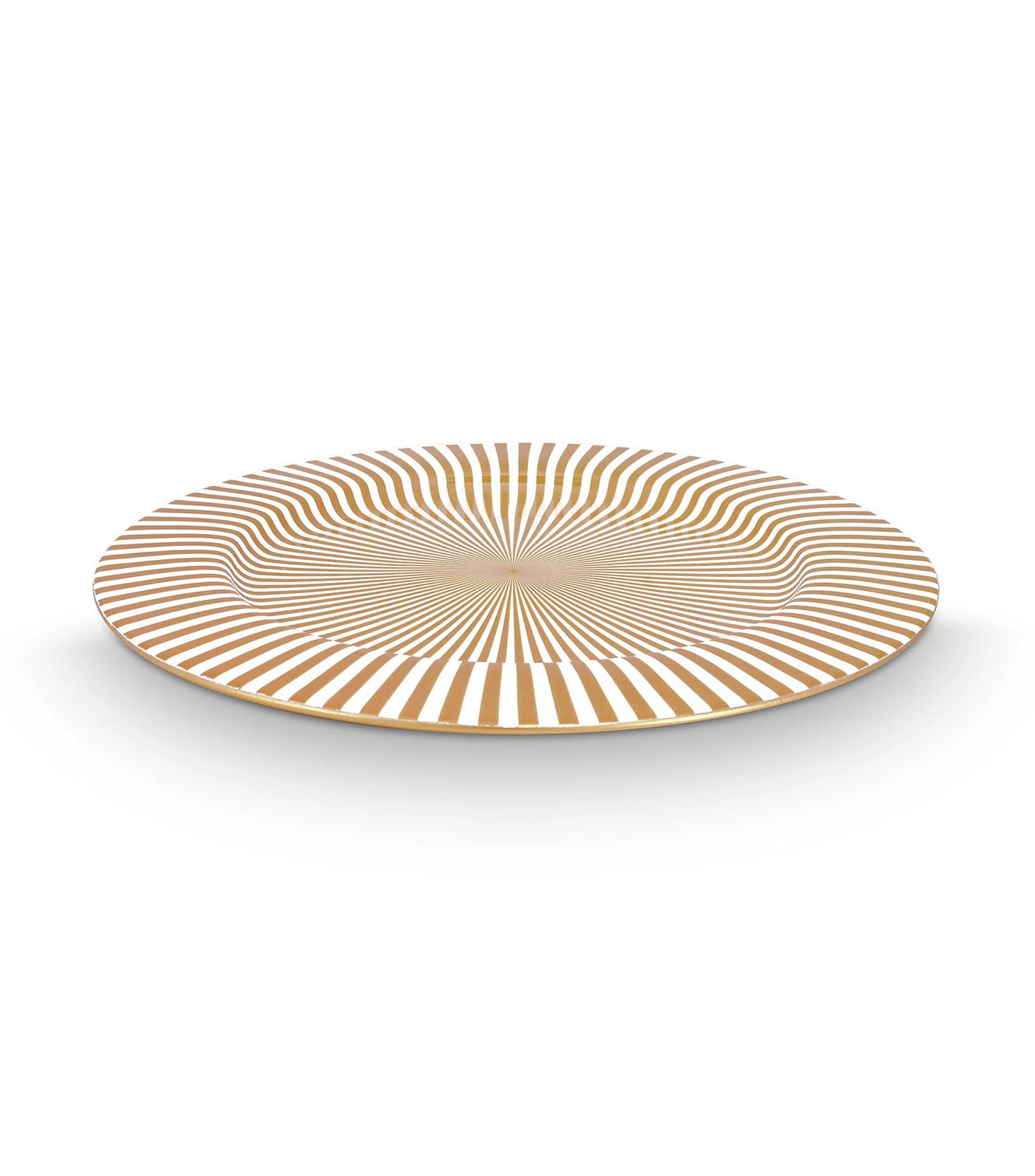 Plate Metal Stripes White-Gold