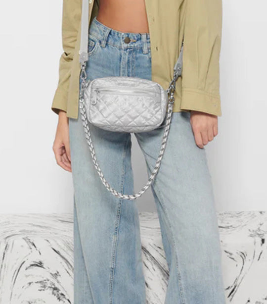 MZ Wallace Mini Crosby Oyster Metallic | Rustan's