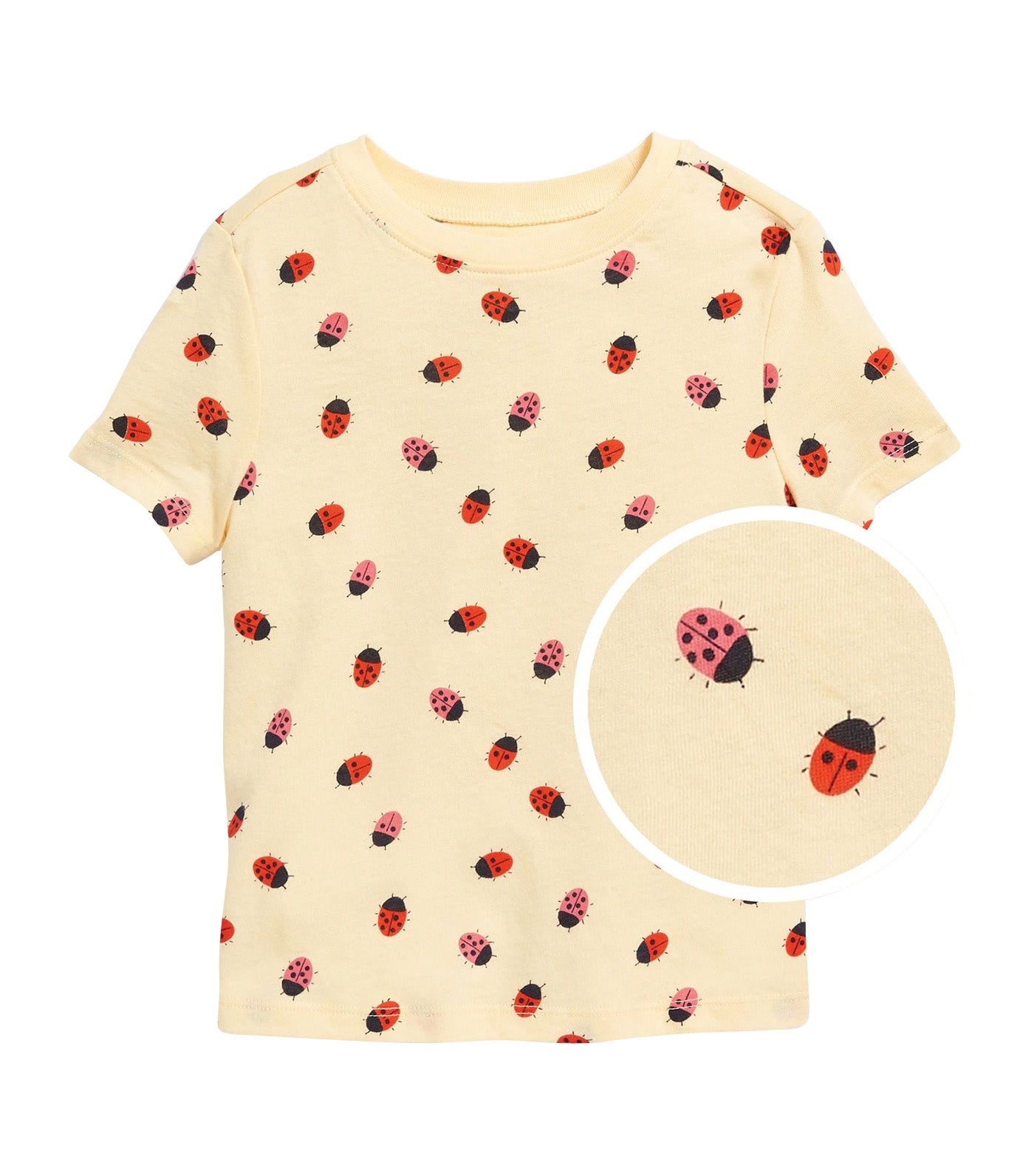 Unisex Printed Crew-Neck T-Shirt for Toddler - Ladybug