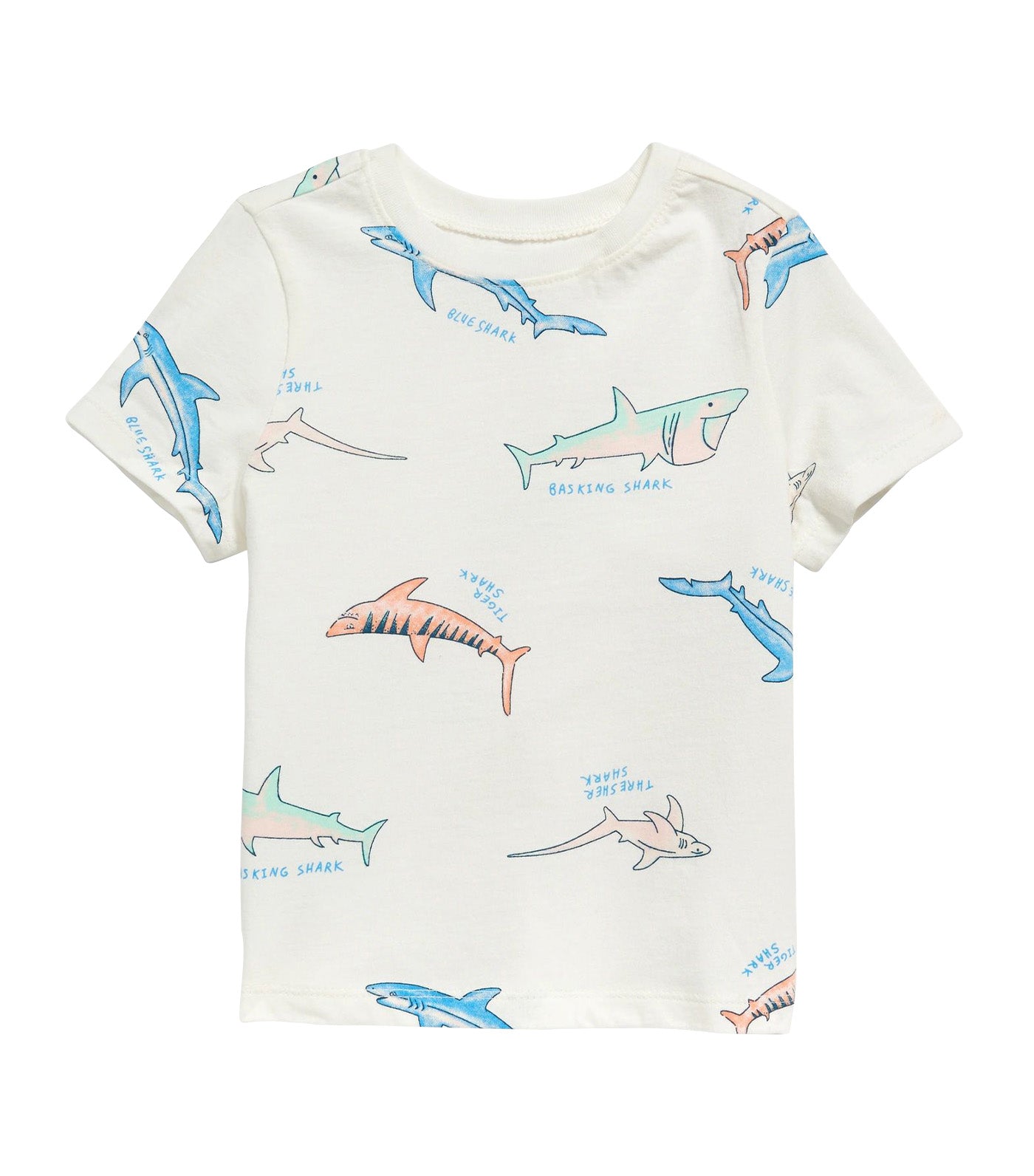 Unisex Printed Crew-Neck T-Shirt for Toddler - Sharks